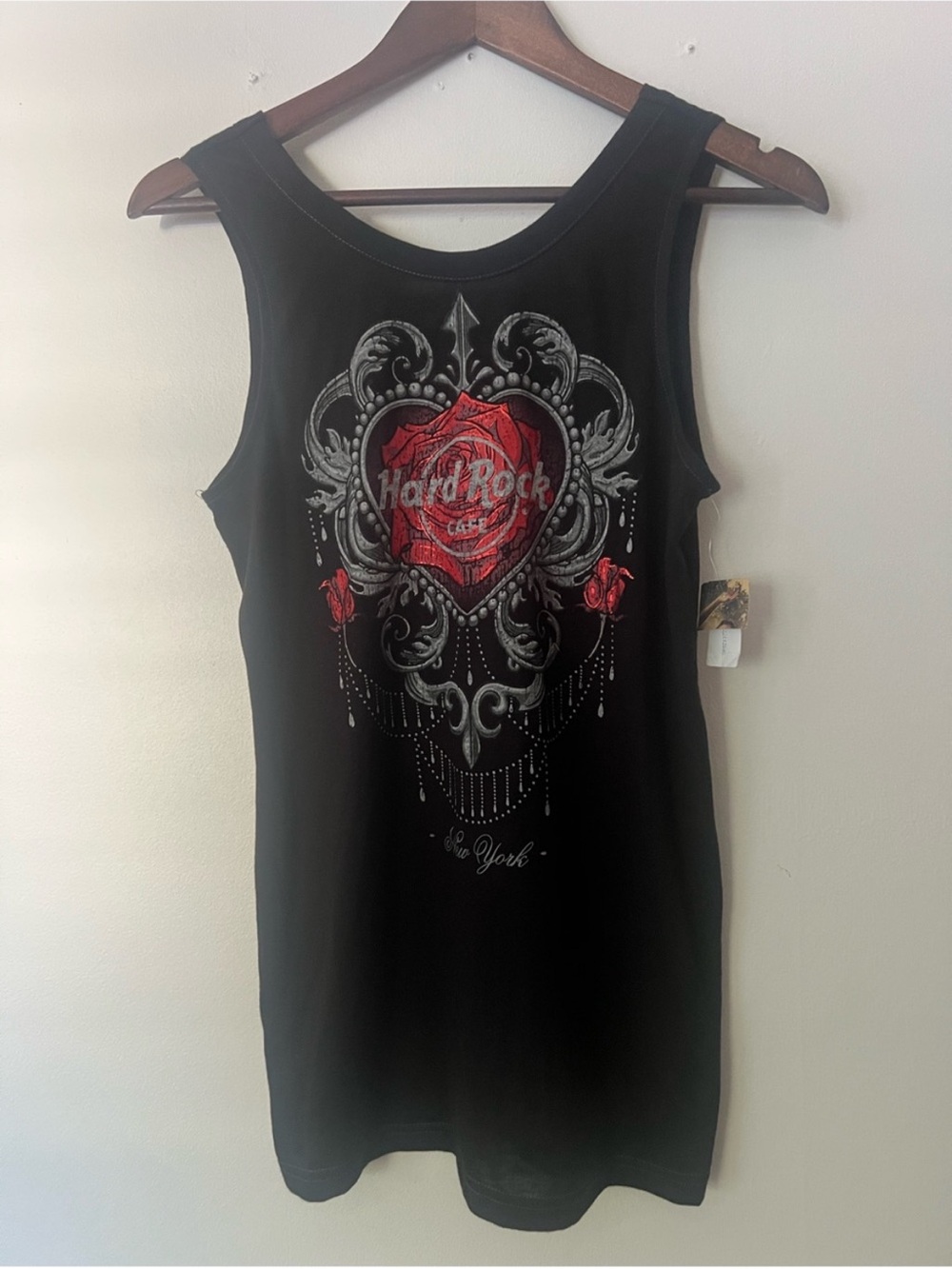 Hard Rock Cafe New York Black Graphic Tank Top, women’s M, Goth, Rock, NWT